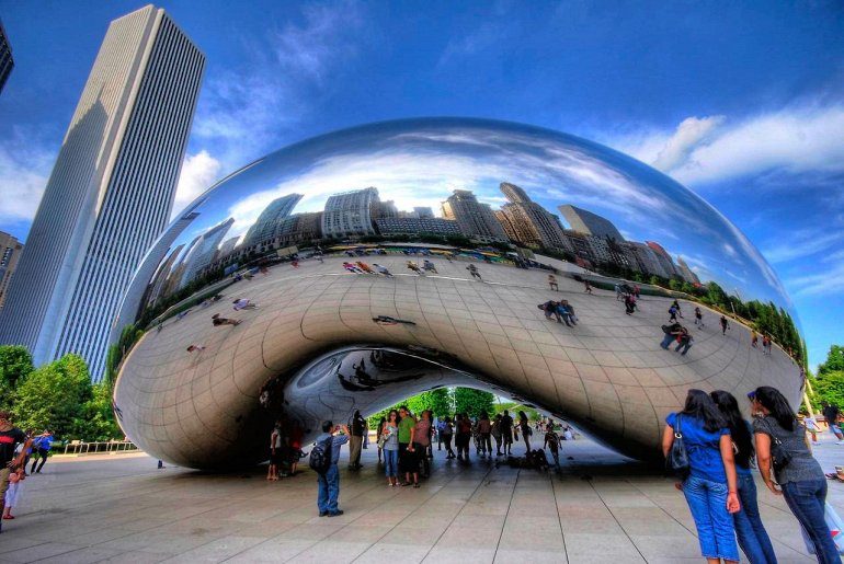 Облачные Ворота Клауд-Гейт. Чикаго