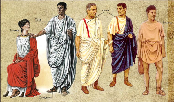 Одежда древних римлян: факты о туниках