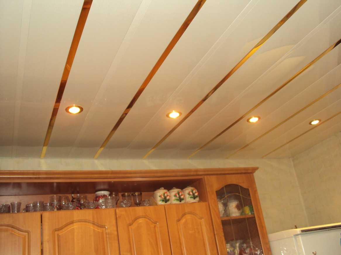 Пластиковые панели для потолка кухни