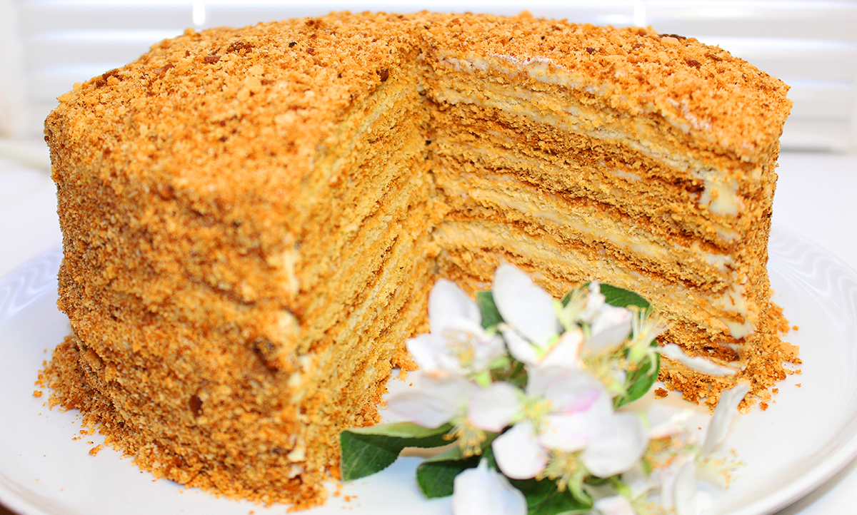 Тесто для медового торта рецепт простой с фото