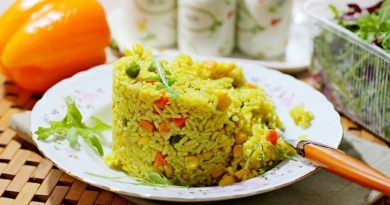 Рис с овощами и карри