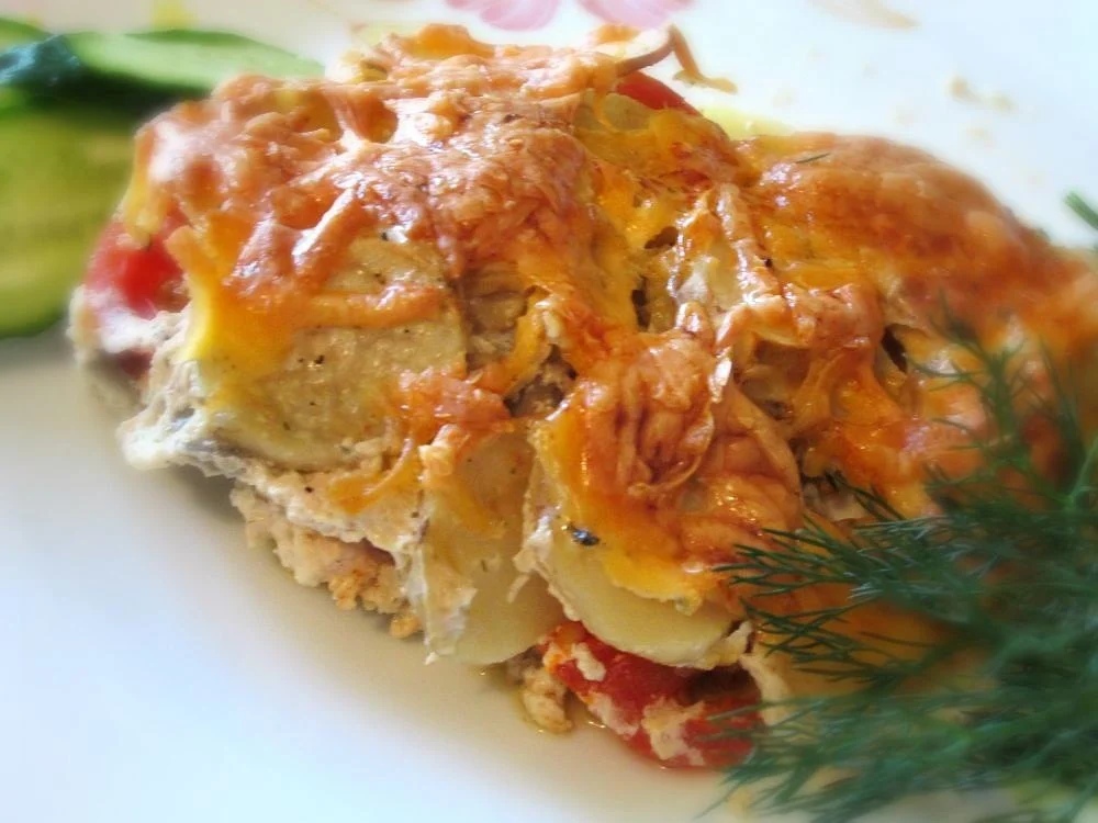 Рецепт куриная грудка с грибами с сыром в духовке рецепт с фото