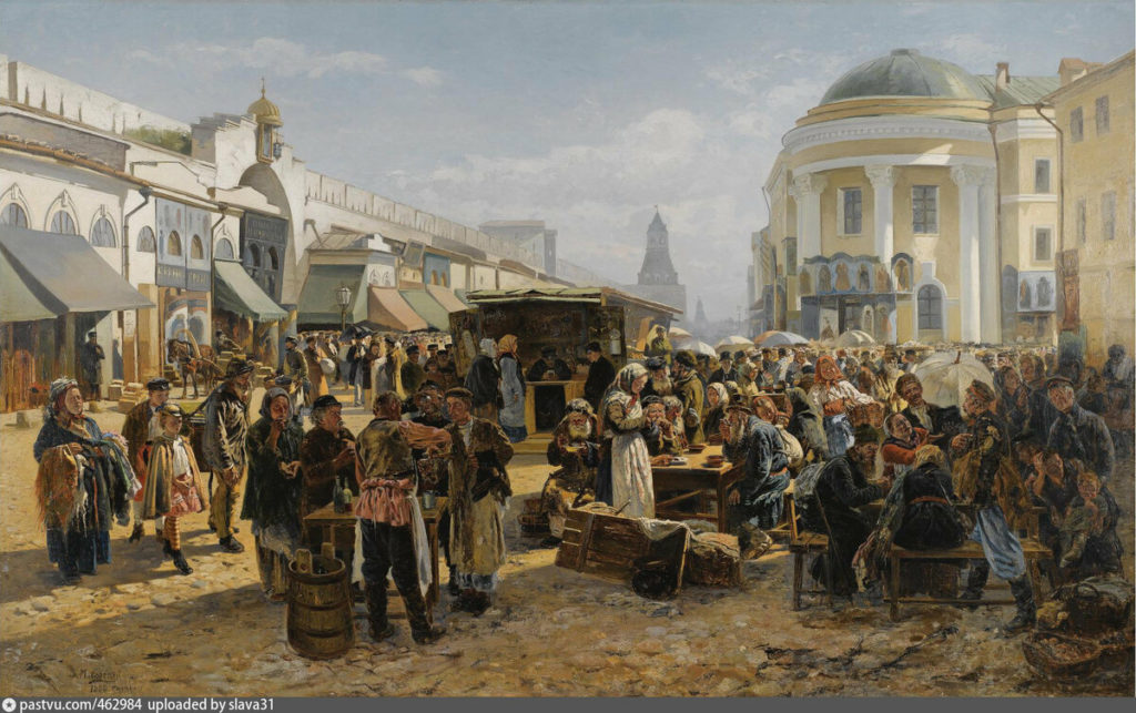 Маковский толкучий рынок в Москве. Маковский «толкучий рынок в Москве», 1879. Столица суета