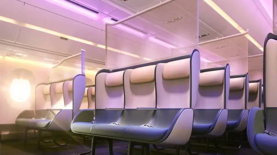 Полеты после пандемии: как могут выглядеть салоны самолета с новым защитным дизайном