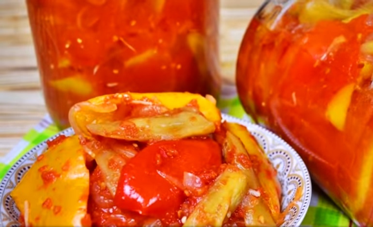 Лечо из болгарского перца с баклажанами: фантастическая закуска на зиму