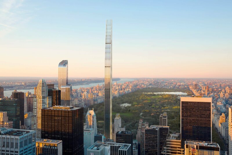 В Нью-Йорке возведен тончайший небоскреб на планете