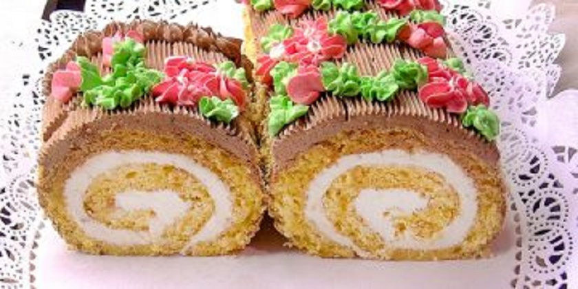 Бисквитный торт-рулет «Сказка»