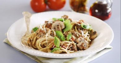 Рецепт приготовления спагетти болоньезе с грибами