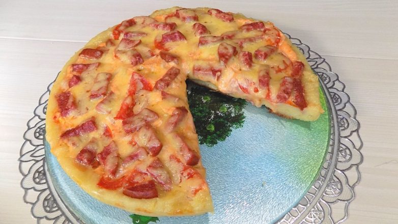 Пицца, приготовленная на сковороде (2 пиццы)